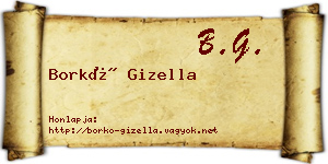 Borkó Gizella névjegykártya